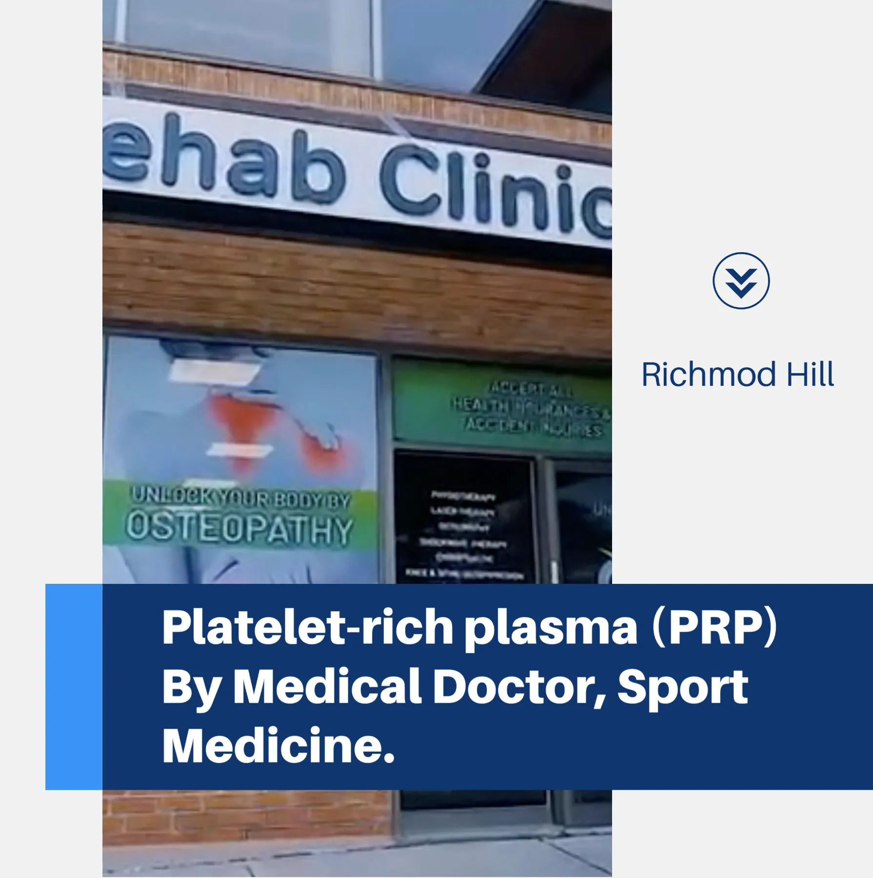 PRP By Medical Doctor, Sport Medicine