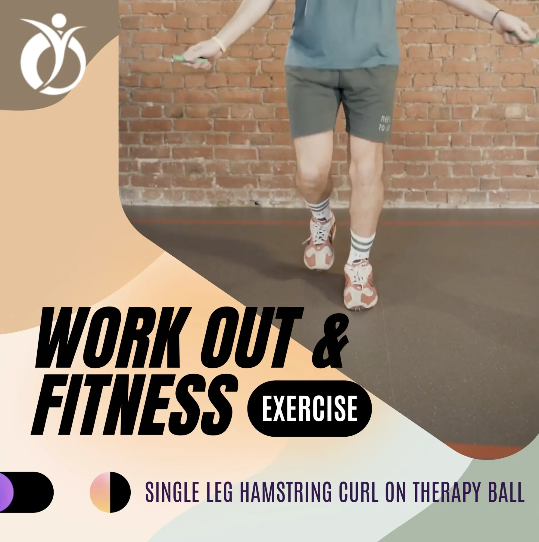 Single-Leg Hamstring Curl on a Therapy Ball