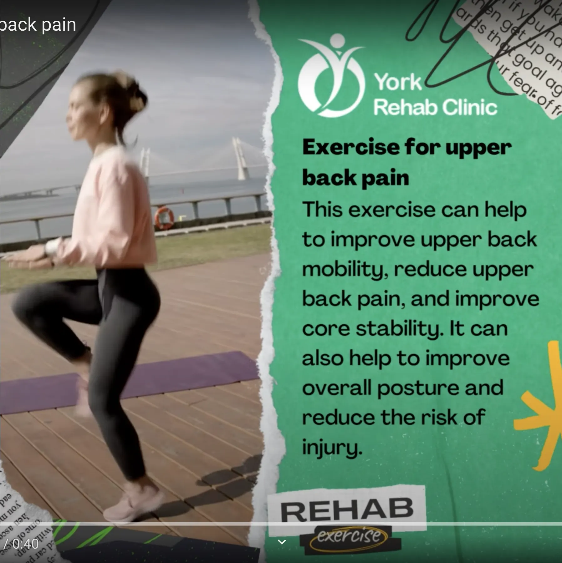 Exercise for upper back pain